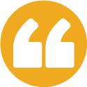 quote marks on a yellow background