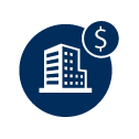 Building and dollar sign icon
