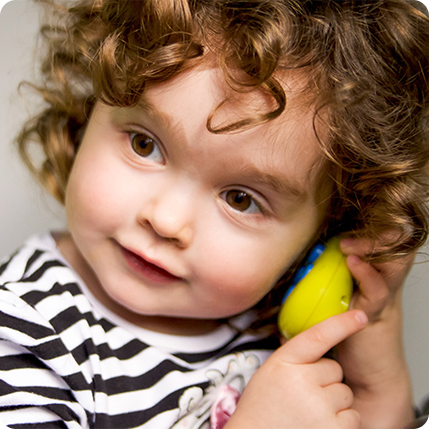 Girl on pretend phone