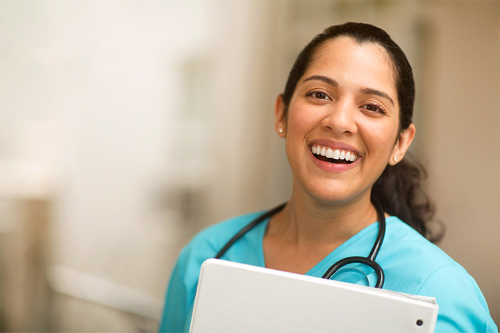 Woman doctor smiling
