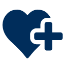 Heart and safety icon