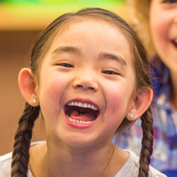girl smiling