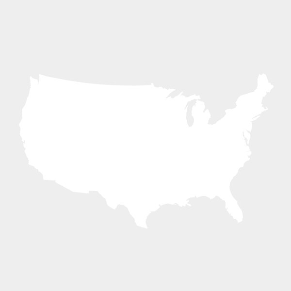 white map of united states