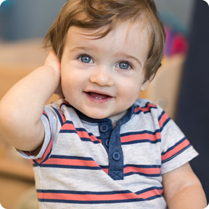 little boy smiling